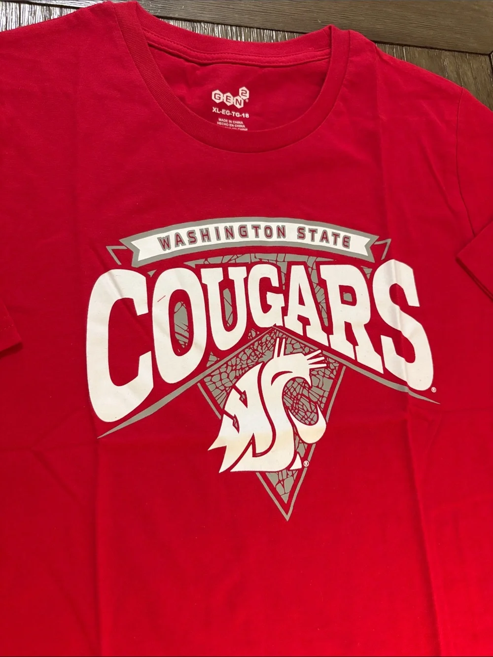NWT Lot of 2x [Gen2] Washington State Cougars NCAA Sweatshirt + T-Shirt Youth XL